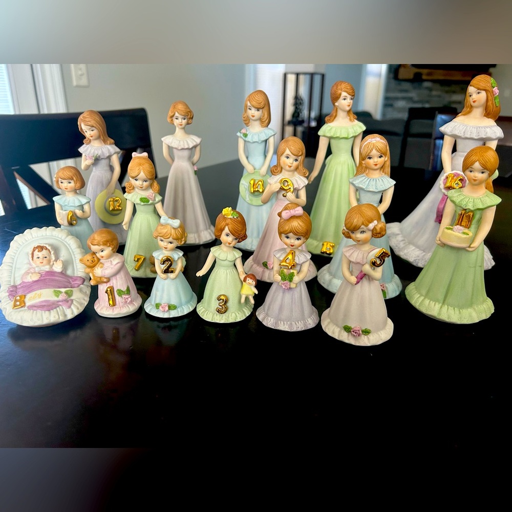 Enesco Growing Up Figurines, Hallmark Collection